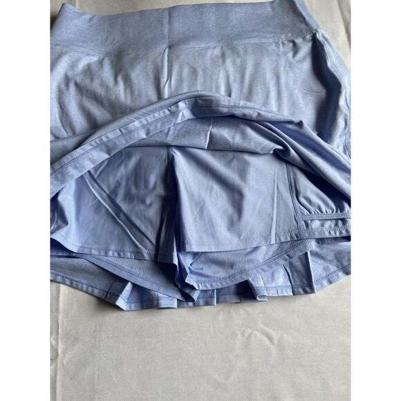 Tennis Skort Blue Pleated Back UPF-30 Sz XL Quick Dry Izod Stretch Hidden Pocket - Picture 2 of 8
